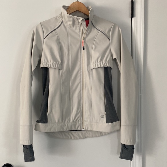 Mondetta Softshell Jacket Size Small Off-White with Grey - Picture 1 of 12